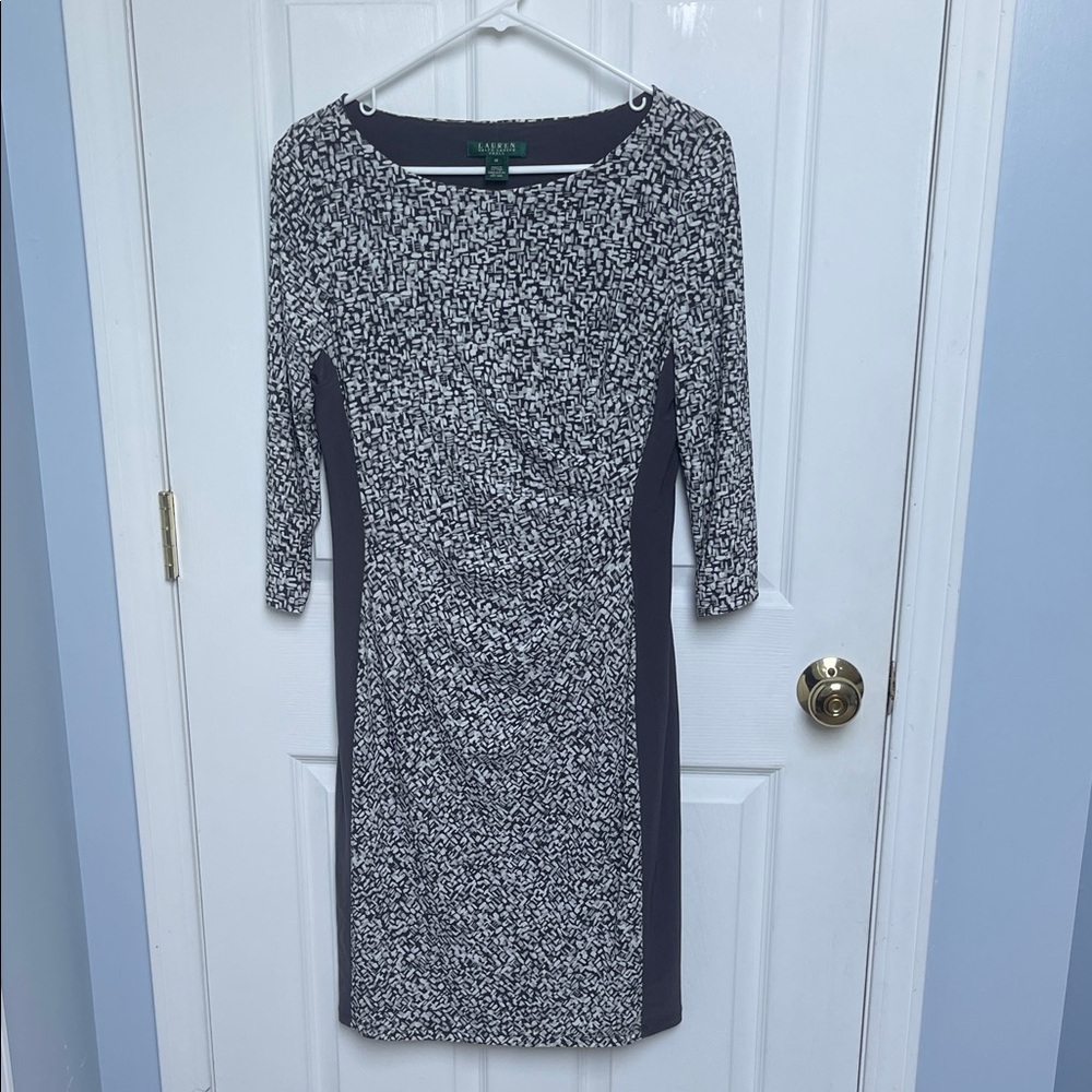 Lauren Ralph Lauren green label Monochrome Long Sleeve Dress